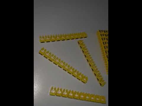 Cable Marker Clip On Type A-Z 3.0-4.0mm Yellow 260PC - KCM-2MM(A-Z)Y