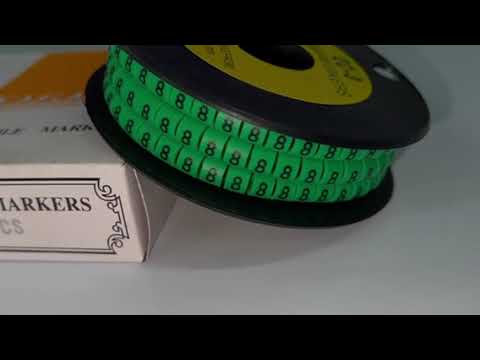 Cable "8" Marker 5.0mm to 7.2mm Green EC-3G, 350pcs