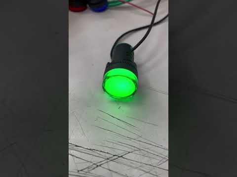 Grippes LED Panel Indicator Lamp 22mm, Pilot Light 24V DC GREEN