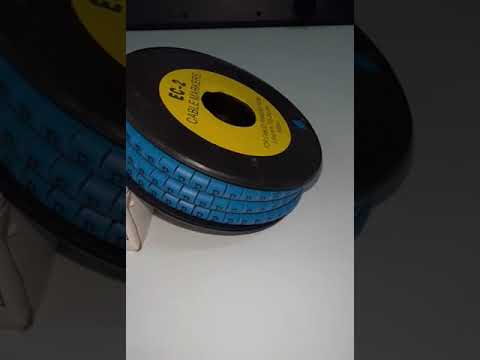 Grippes (P) Cable Marker 3.6mm to 5.2mm Color Blue 1roll 500pcs EC-2B