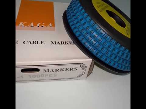 Cable "6" Marker 2.6mm to 4.2mm Blue EC-1B, 1000PCS