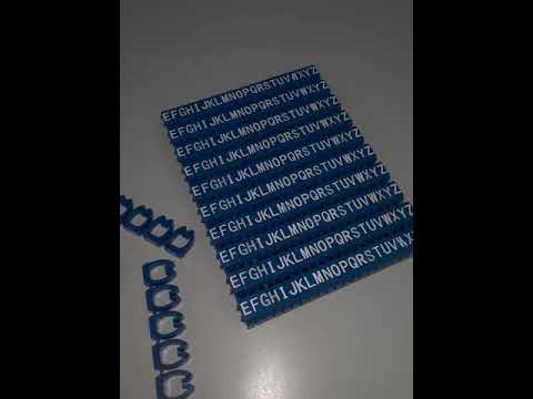 Cable Marker Clip On Type AZ 5.5-7.5mm Blue 260PC - KCM-6MM(A-Z)B