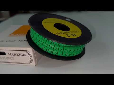 Cable "7" Marker 5.0mm to 7.2mm EC-3G 350pcs Green