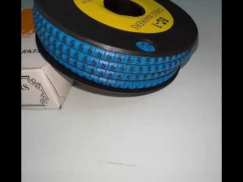 Cable "5" Marker 2.6mm to 4.2mm Blue EC-1B, 1000PCS