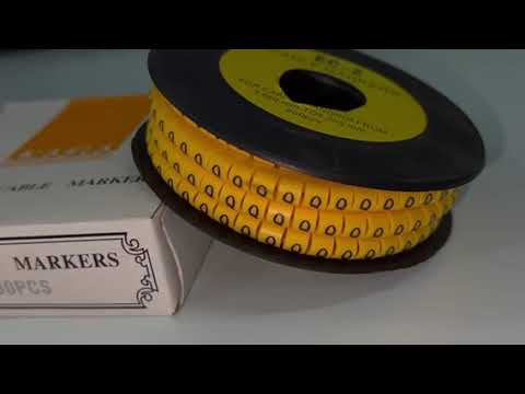 Grippes (Q) Cable Marker 3.6mm to 5.2mm Color Yellow 1roll 500pcs) EC-2Y