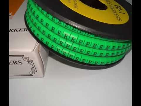 Cable "E" Marker Green 2.6mm to 4.2mm EC-1, 1000pcs 1 Roll EC-1G(E)