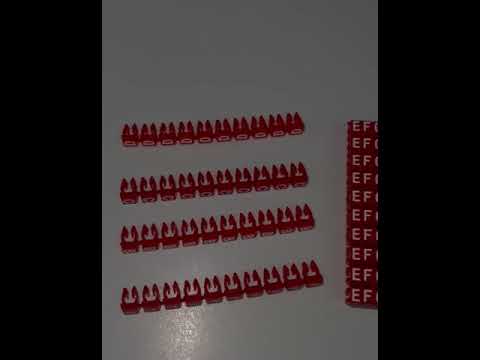 Cable Marker Clip On Type A-Z 2.0-3.2mm Red 260PC - KCM-1.5MM(A-Z)R