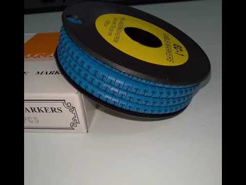 Cable (T) Marker 2.6mm to 4.2mm 1000pcs Blue EC-1B