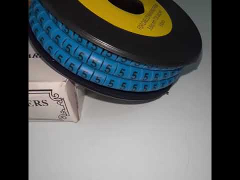 Grippes (5) Cable Marker 3.6mm to 5.2mm Color Blue 1roll 500pcs EC-2B