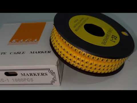 Cable "4" Marker 2.6mm to 4.2mm Yellow EC-1Y, 1000pcs