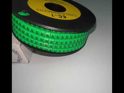Cable (N) Marker EC-1 Green 2.6mm to 4.2mm 1000pcs 1 Roll EC-1G(N)