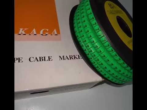 Cable "7" Marker EC-1 Green 2.6mm to 4.2mm 1000pcs 1 Roll EC-1G(7)