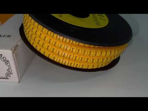 Cable "I" Marker 2.6mm to 4.2mm Yellow EC-1Y, 1000PCS