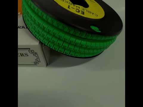 Cable (V) Marker EC-1 Green 2.6mm to 4.2mm 1000pcs 1 Roll EC-1G(V)