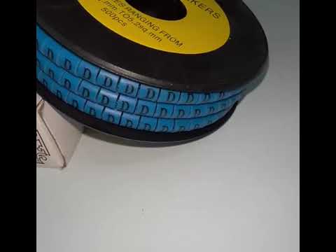 Grippes (D) Cable Marker 3.6mm to 5.2mm Color Blue 1roll 500pcs EC-2B