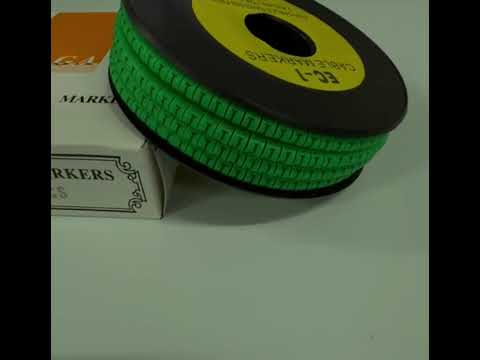 Cable "J" Marker Green 2.6mm to 4.2mm EC-1, 1000pcs 1 Roll EC-1G(J)