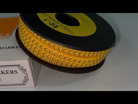 Cable "C" Marker 2.6mm to 4.2mm Yellow EC-1Y, 1000PCS