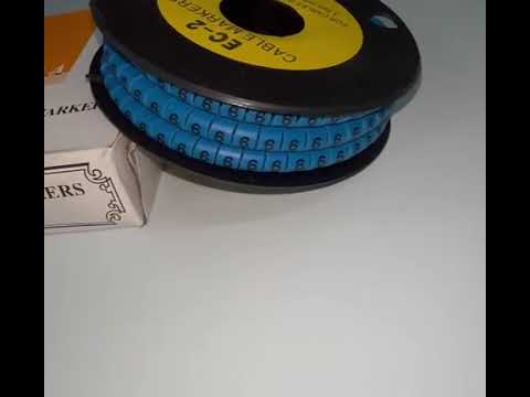 Grippes (6) Cable Marker 3.6mm to 5.2mm Color Blue 1roll 500pcs EC-2B