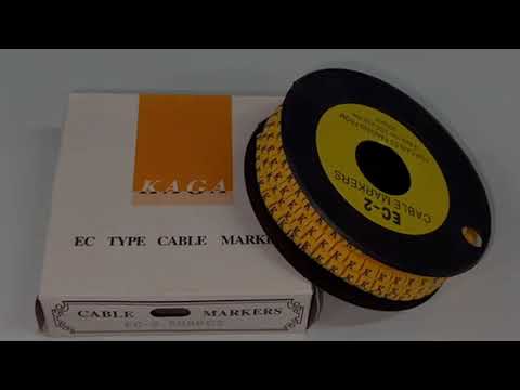 Grippes Cable Marker "K" 3.6mm to 5.2mm Color Yellow 1roll 500pcs EC-2Y