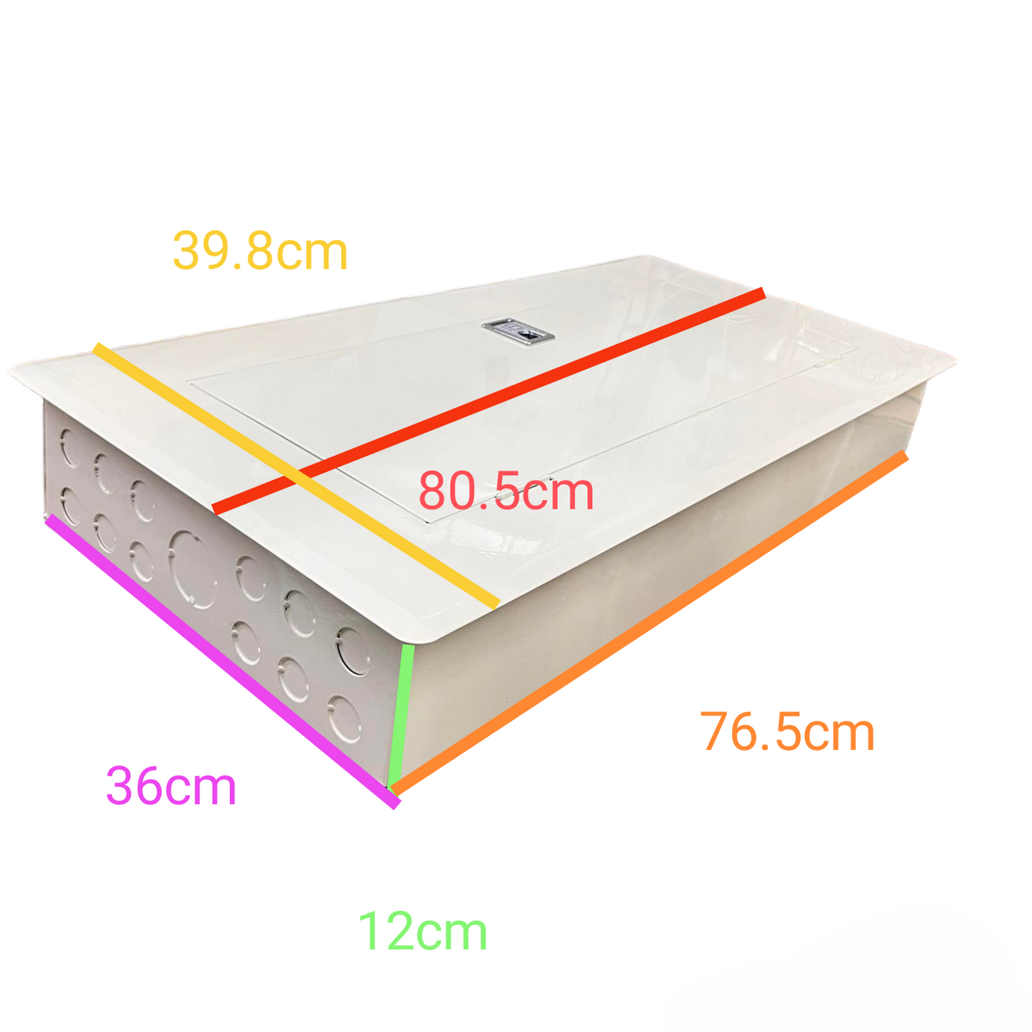 Koten 12 Branches Panel 2P Bolt on with 250A Main white metal box recessed with multiple knockout entries