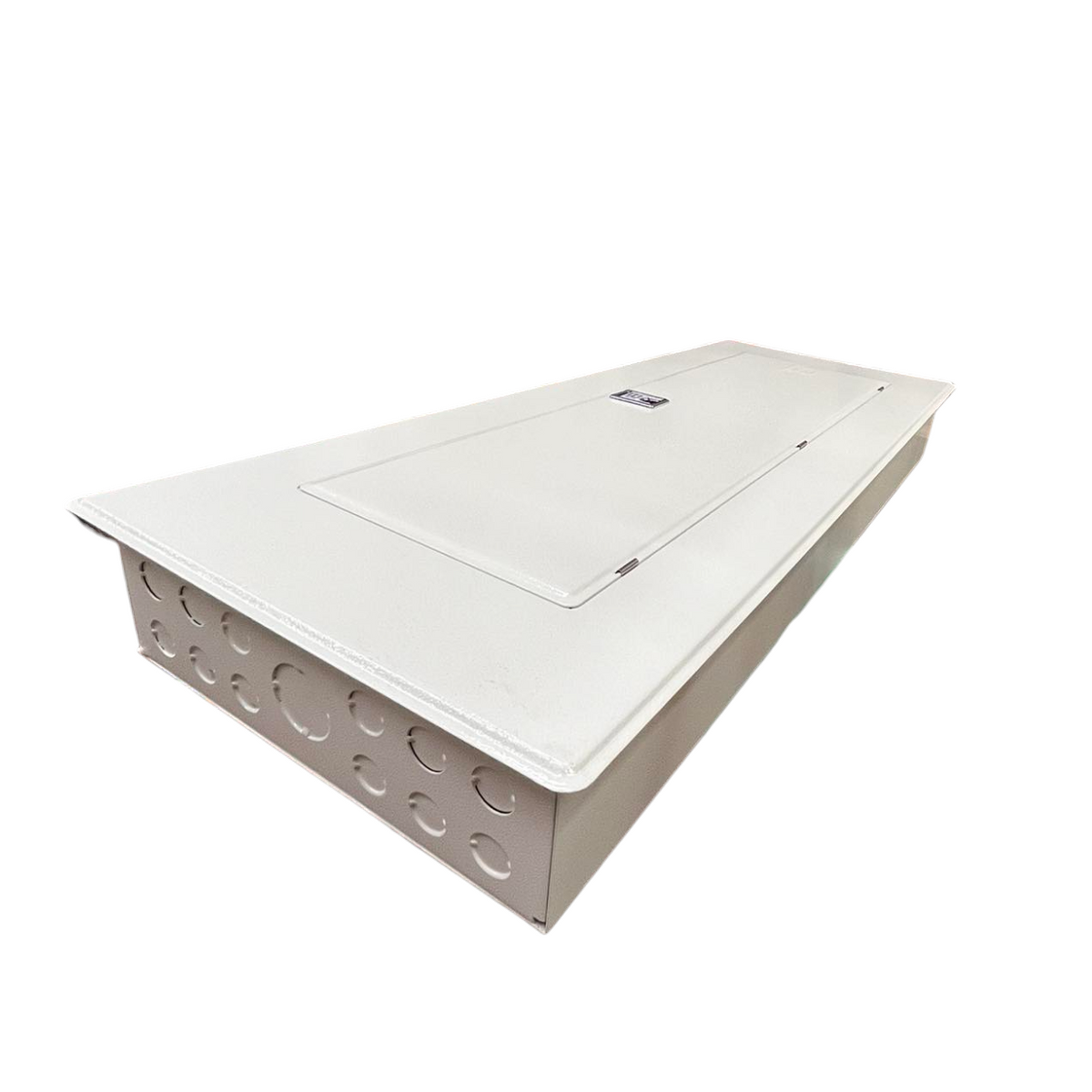Koten 250SPS main 20 branch panel white recessed metal distribution box with hinged cover and knockout ports