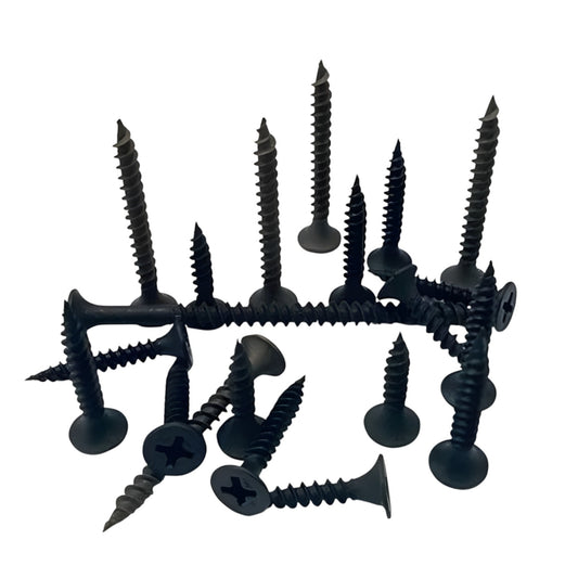 Black Screw 4 Inch for Wood Gypsum flat head Phillips drywall screws black phosphate finish from China