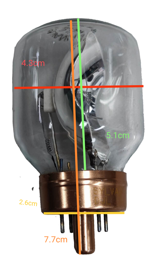 Sylvania 150W 120V Projector Lamp 4 Pins incandescent bulb with clear glass and copper base