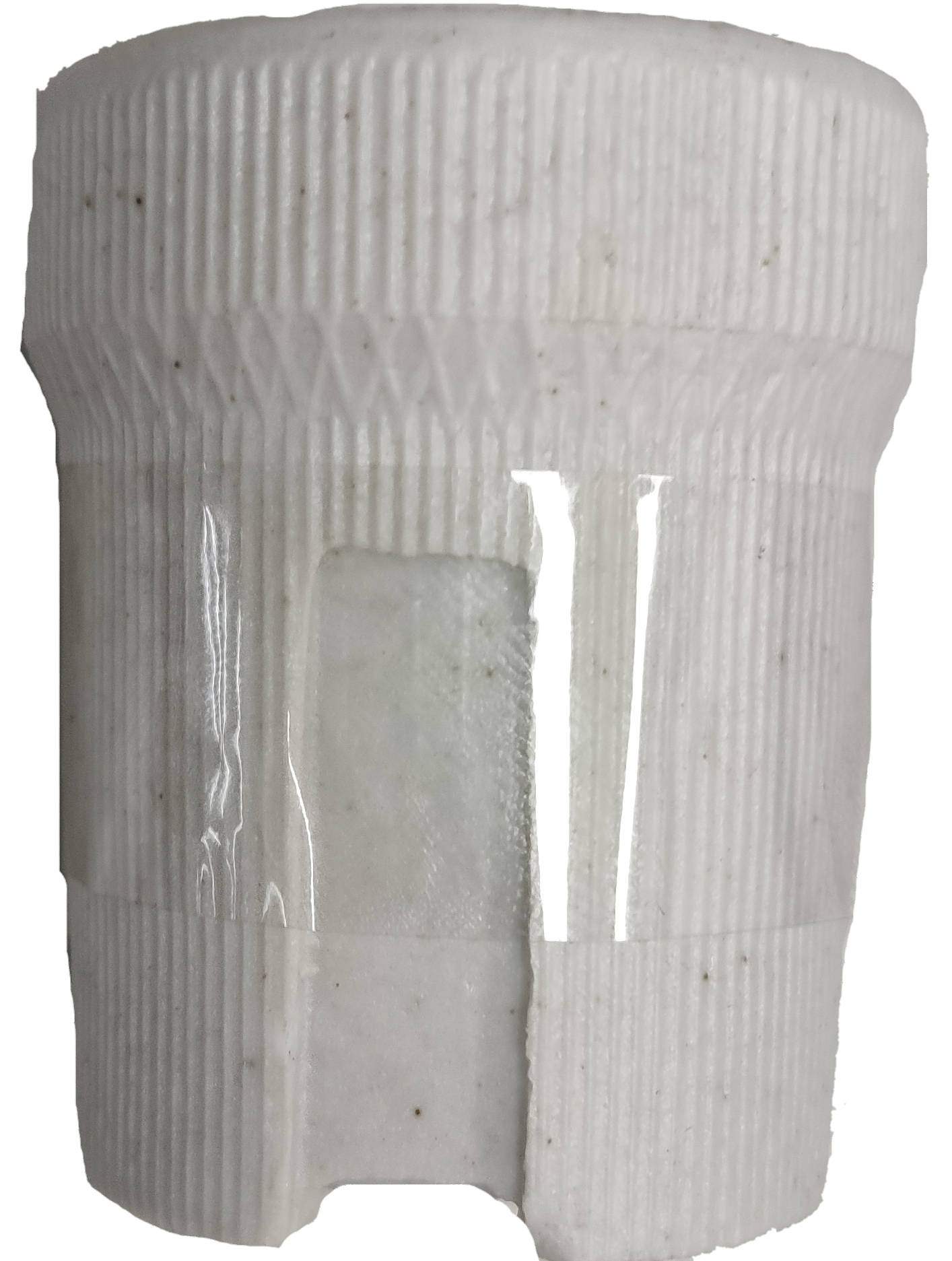 Biglite white E27 Socket Ceramic High Wattage 100W lamp holder with ribbed ceramic body for fixtures