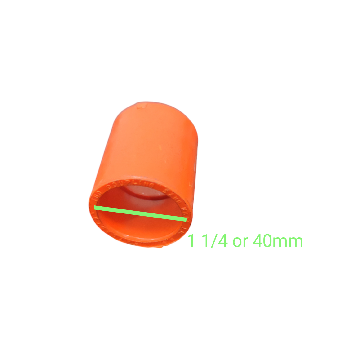 Atlanta PVC Coupling for Electrical Pipe 40mm in orange for joining electrical conduit pipes