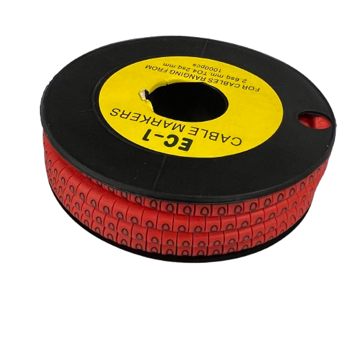 Grippes Q Marker Red 2.6mm to 4.2mm 1000pcs cable markers spool for cable management