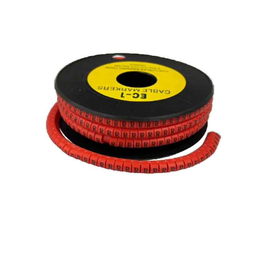 Grippes R Marker Red 2.6mm to 4.2mm 1000pcs cable management markers on black spool