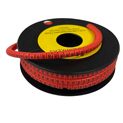 Grippes cable management spool with R Marker Red 2.6mm to 4.2mm 1000pcs red cable markers for wires
