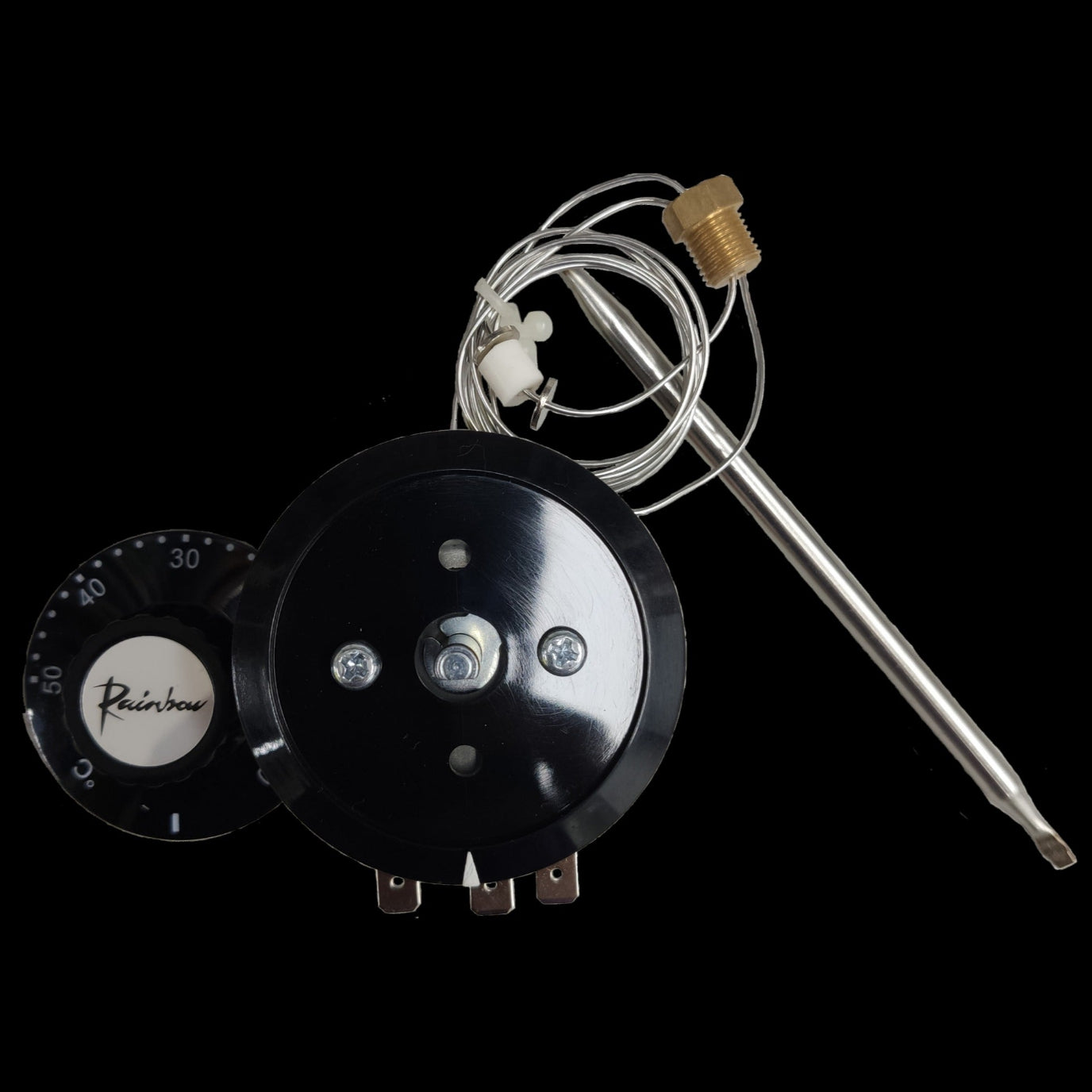 Rainbow 220V thermostat controller for water dispensers and filters with temperature dial and probe