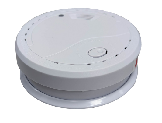 Home Safe Smoke Detector 9V white round fire alarm with test button for home safety