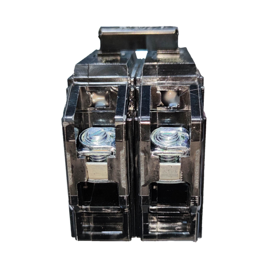 Royu 40A 2 pole circuit breaker with metallic contacts and black casing for electrical protection