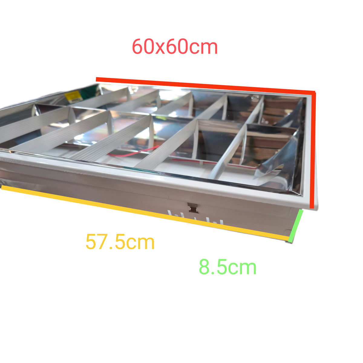 Tokina 3x20W Recessed Fixture for Fluorescent lighting installation with metal grid design