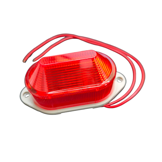 Denko red emergency warning lamp 12 volt with wires for work and safety lighting