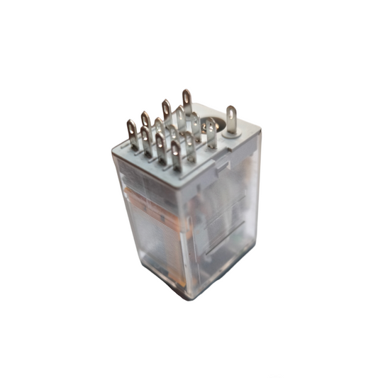 Schneider Relay 220V 14 Pins RXM4LB2P7 clear plastic electrical component with metal pins