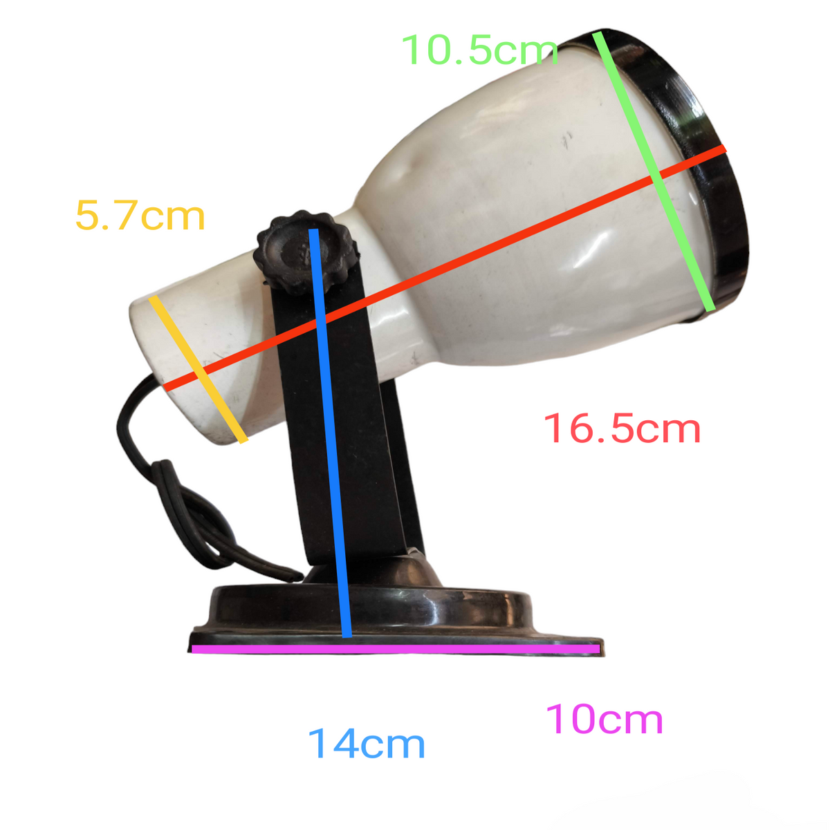 Local adjustable spotlight fixture with base and cord Spot light Holder E27 Socket White for installations
