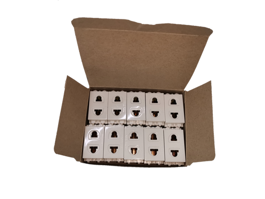 Box of Royu Universal Outlet Receptacle 10A 250V power points with multiple white socket outlets