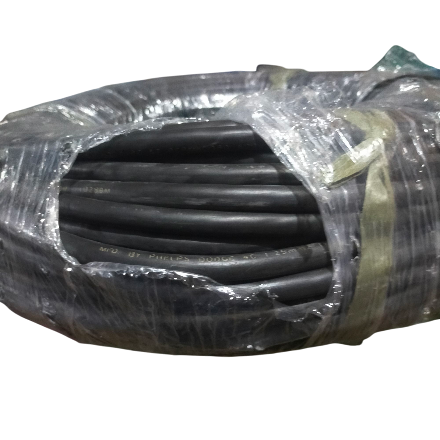 Phelps Dodge 1.25mm 4core royal cord black electrical wire coil wrapped in plastic