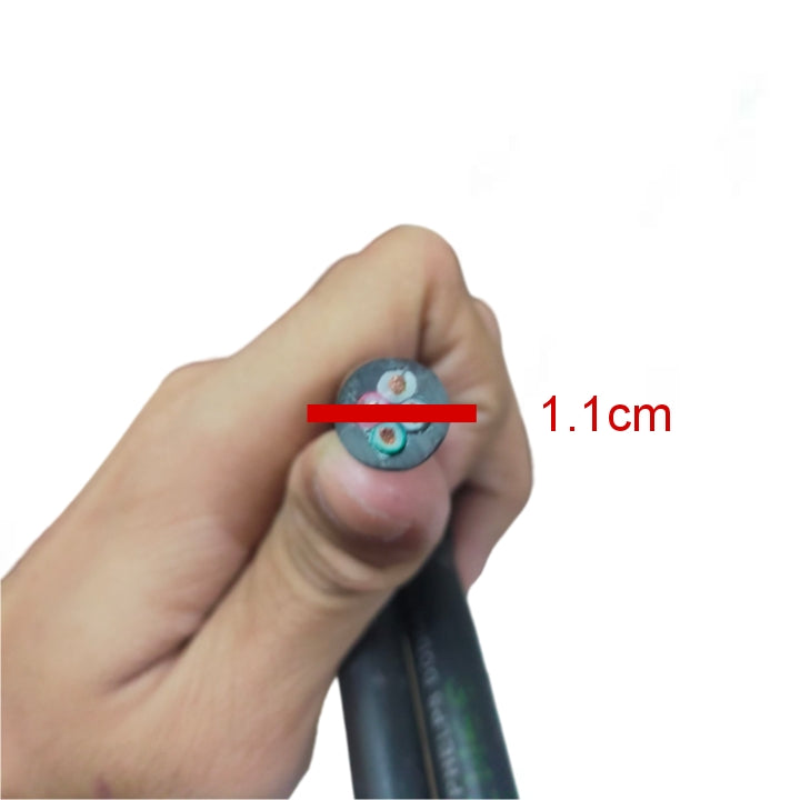 Phelps Dodge 1.25mm 4 core royal cord wire held showing cross section and diameter