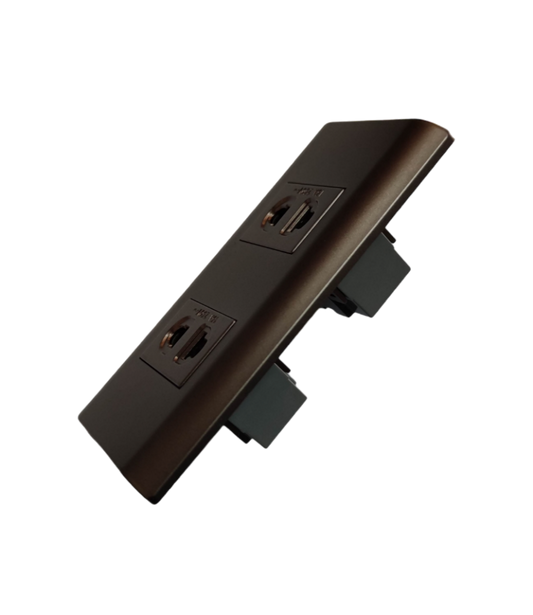 Royu 2 Gang Universal Outlet 15A 220V suitable for multiple electronic devices in sleek design