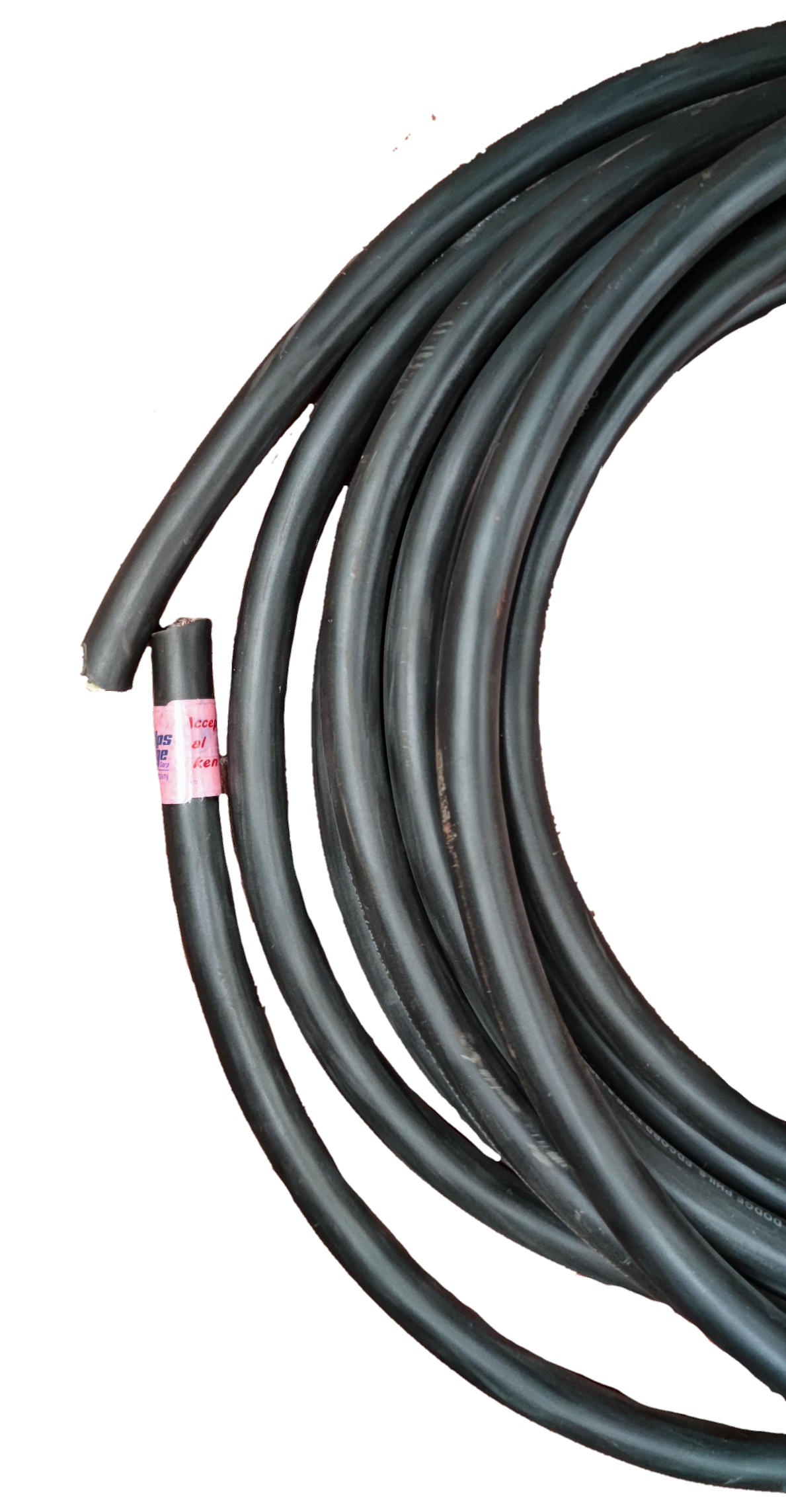 Phelps Dodge 8mm 3 core royal cord 5 meters black electrical wire coiled neatly