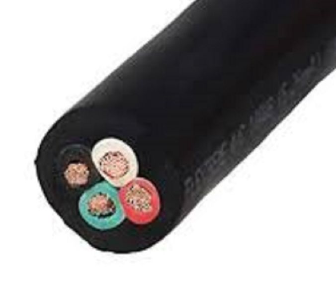 Phelps Dodge 14mm 4 core royal cord black electrical wire with four color-coded copper cores