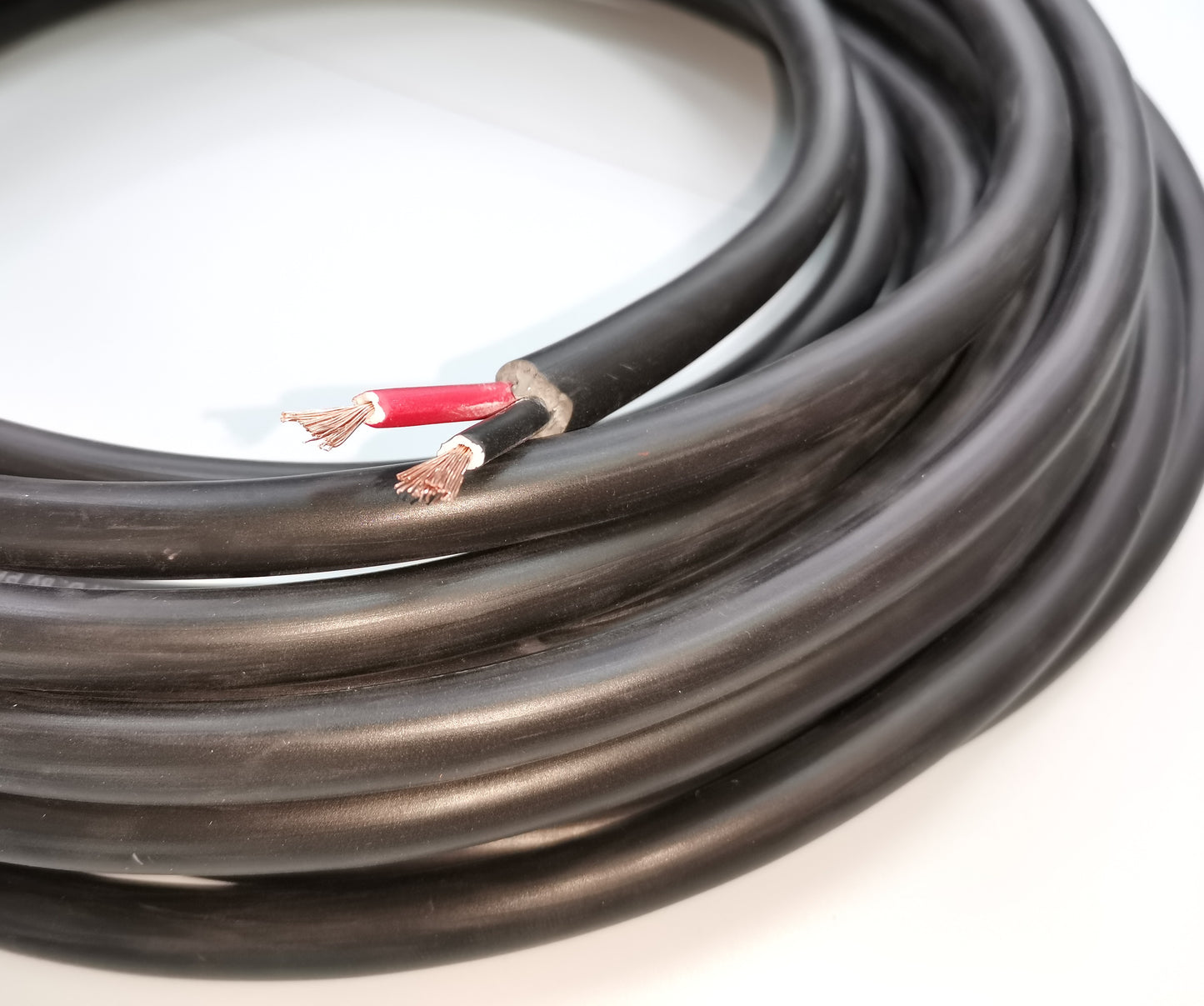 Phelps Dodge royal cord 3.5mm 2 core wire 50 meters with black insulation and exposed copper strands