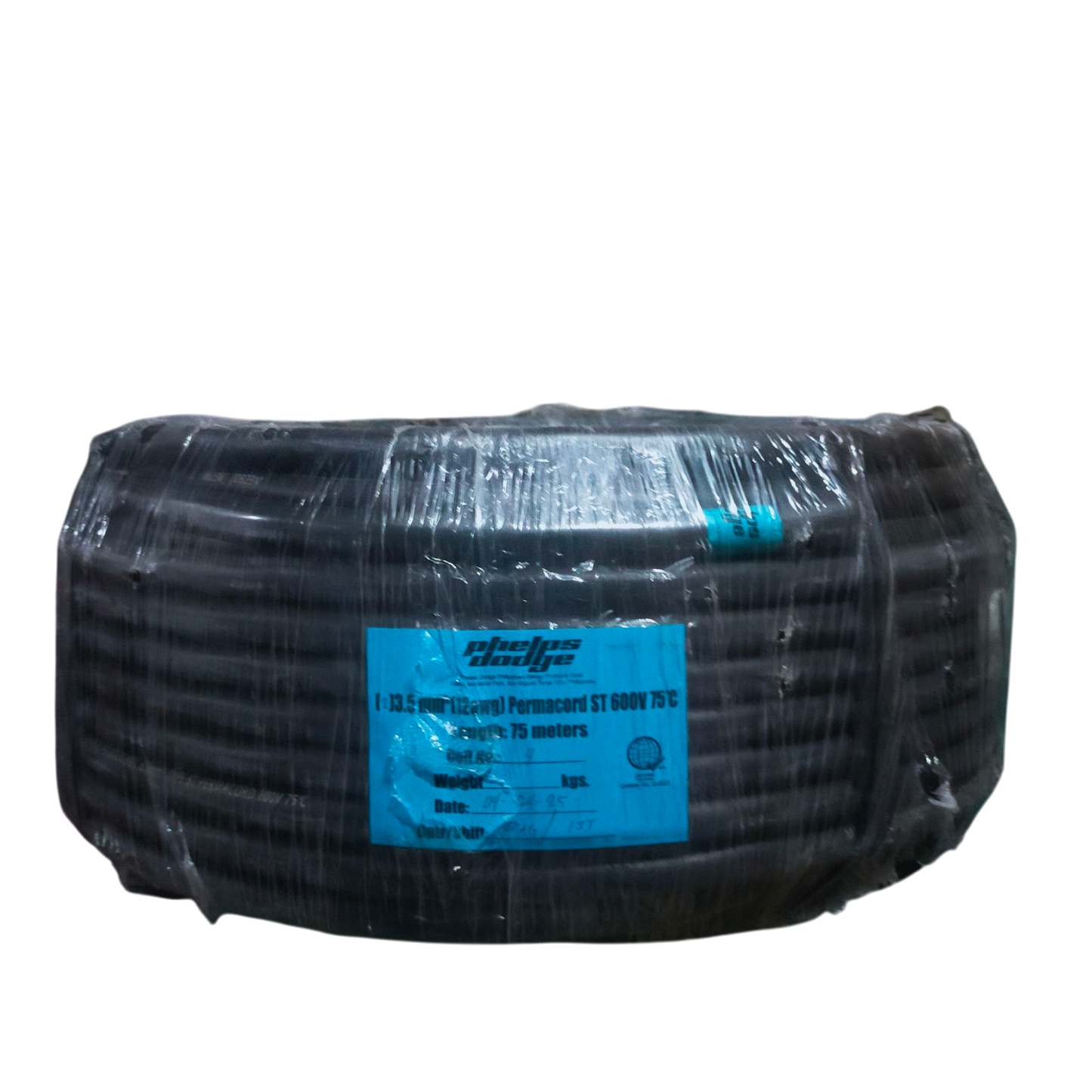 Phelps Dodge royal cord 3.5mm 2 core wire 50 meters roll wrapped in plastic packaging