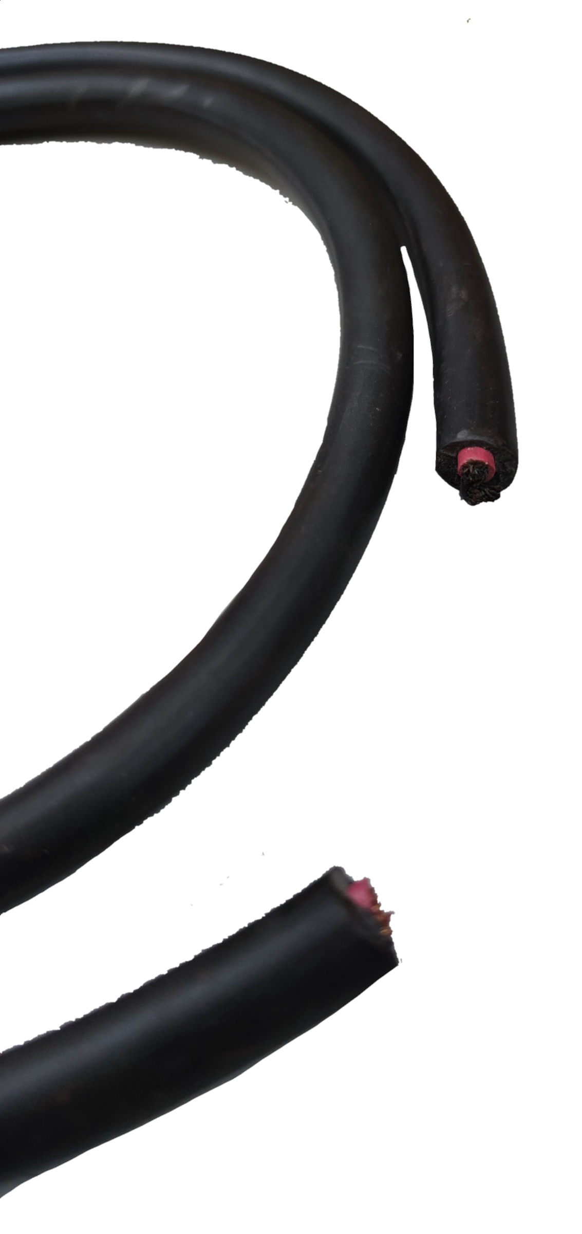 Phelps Dodge royal perma cord 8mm 2 core black insulated wire with exposed copper ends