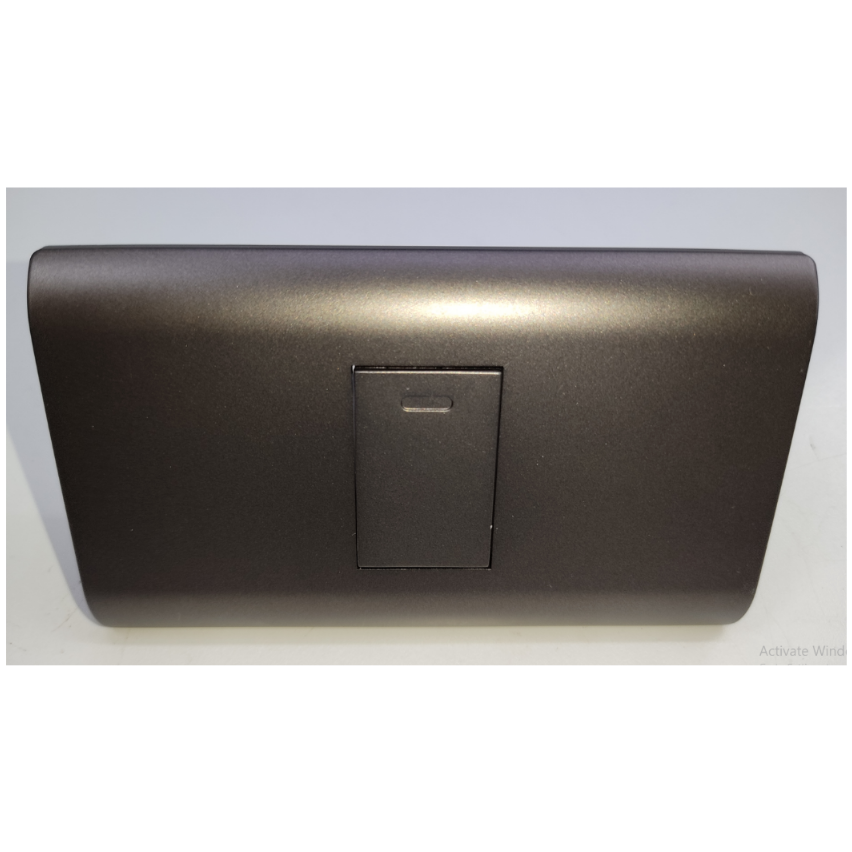 Royu 1 gang 3 way switch in sleek black finish for modern power points and switches