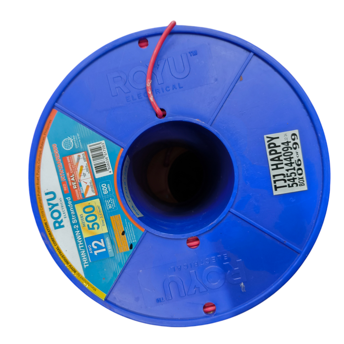 Royu 3.5mm THHN Wire Stranded Wire AWG 12/7 Pre Cut THHN/THWN (1 Meter) Red